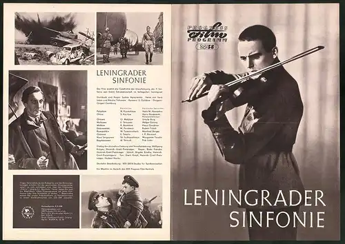 Filmprogramm PFP Nr. 25 /58, Leningrader Sinfonie, N. Krjutschkow, S. Kurilow, Regie: Sachar Agranenko