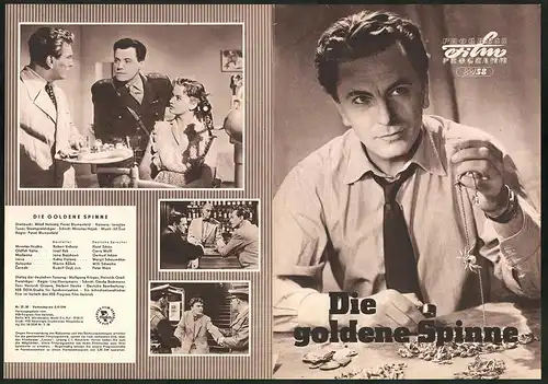 Filmprogramm PFP Nr. 22 /58, Die goldene Spinne, Robert Vrchota, Josef Bek, Regie: Pavel Blumenfeld
