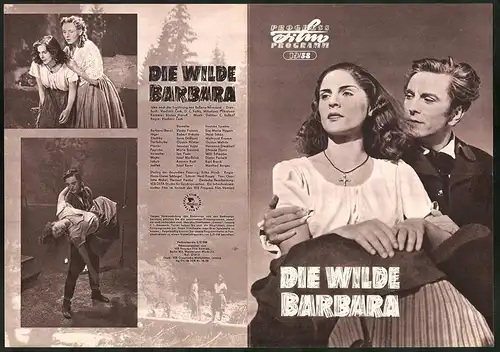 Filmprogramm PFP Nr. 19 /58, Die wilde Barbara, Vlasta Fjalova, Robert Vrchota, Regie: Vladimir Cech