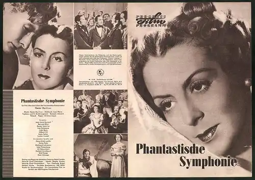 Filmprogramm PFP Nr. 13 /58, Phantastische Symphonie, Jean Louis Barrault, Bernard Blier, Regie: Christian-Jaque