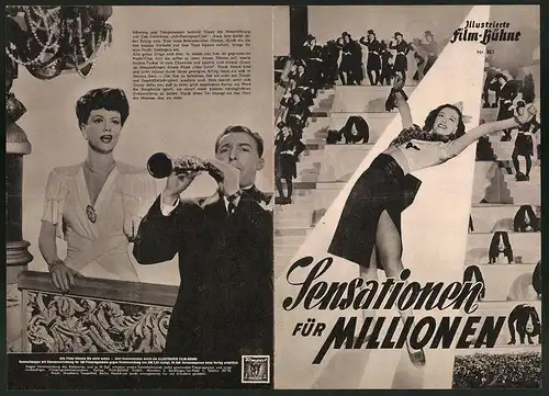 Filmprogramm IFB Nr. 855, Sensationen für Millionen, Eleanor Powell, Dennis O`Keefe, Regie: Andrew Stone