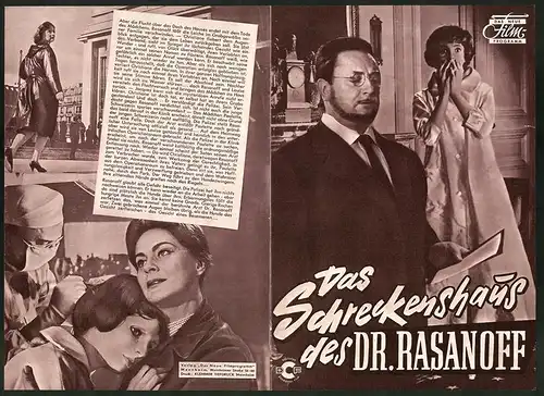 Filmprogramm DNF, Das Schreckenshaus des Dr. Rasanoff, Pierre Brasseur, Alida Valli, Regie: Georges Franju