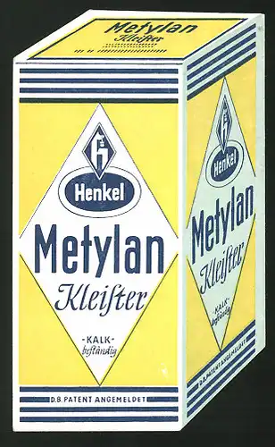 Werbe-Karte Henkel Metylan Kleiset, Rückseitig verschiedene Henkel-Produkte