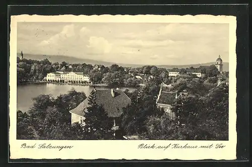 AK Bad Salzungen, Blick auf Kurhaus mit See