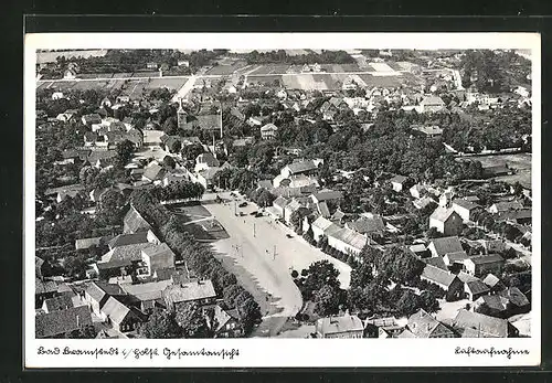 AK Bad Bramstedt, Fliegeraufnahme von der Stadt