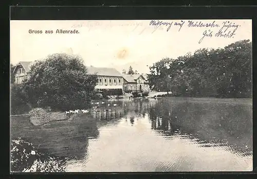 AK Altenrade, Blick auf den Fluss mit Enten