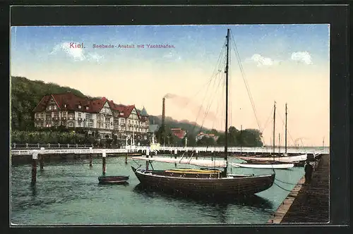 AK Kiel, Yachthafen mit Seebade-Anstalt