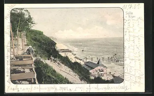 AK Sellin a. R., Blick auf den Strand