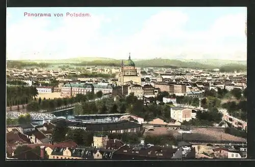 AK Potsdam, Panorama von der Stadt