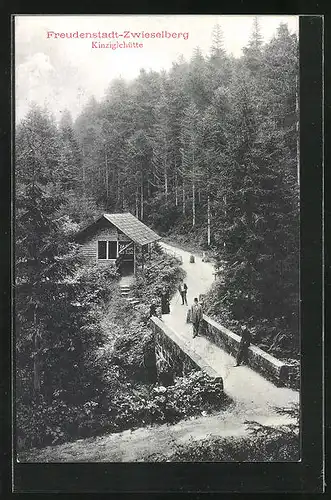 AK Freudenstadt-Zwieselberg, Wanderweg an der Kinziglehütte