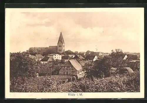 AK Klütz i. M., Teilansicht mit Kirche