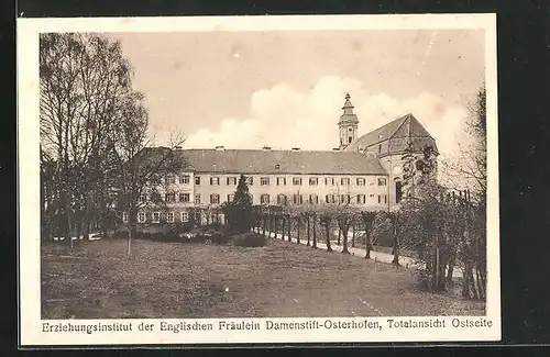 AK Osterhofen, Blick auf das Erziehungsstift der Englischen Fräulein, Damenstift