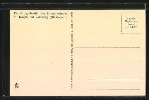 AK Zangenberg, Institut St. Joseph, Blick in den Pfortengang