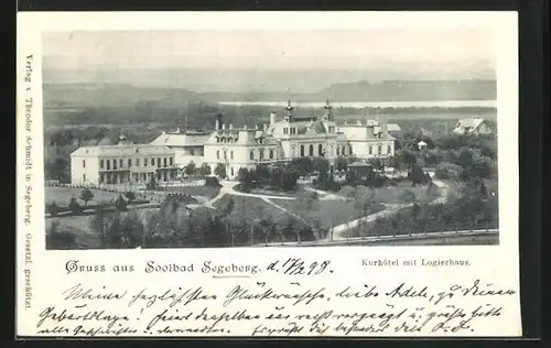 AK Segeberg, Kurhotel und Logierhaus aus der Vogelschau