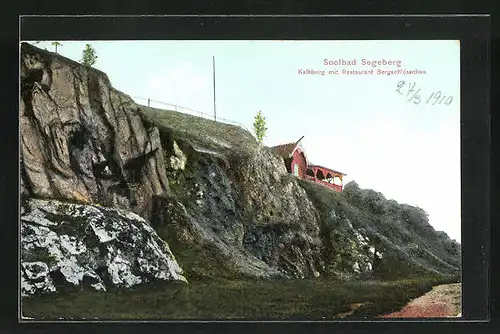 AK Segeberg, Kalkberg mit Restaurant Bergschlösschen