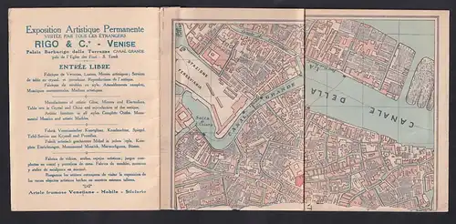 Vertreterkarte Venise, Rigo & Co., Exposition Artistique Permanente, Stadtplan, Möbel, Kerzenhalter
