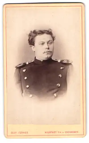 Fotografie Gebr. Ferner, Neustadt a. H., Portrait Chevauleger in Uniform mit Epauletten