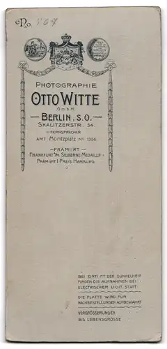 Fotografie Otto Witte, Berlin, Skalitzer-Str. 54, Portrait preussischer Soldat in Uniform Rgt. 13 mit Bajonett