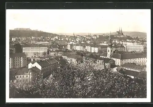 AK Brünn / Brno, Totalansicht mit Spielberg, Kirchen und Dom