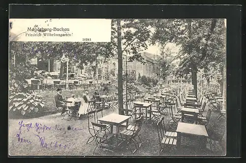 AK Magdeburg-Buckau, Gasthaus Friedrich Wilhelmsgarten