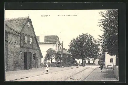 AK Schenefeld, Strassenpartie mit Friedenseiche