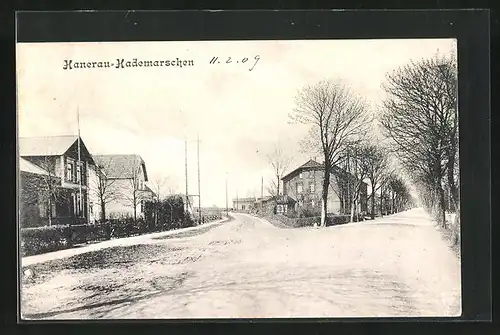 AK Hanerau-Hademarschen, Strassenansicht mit Gebäude