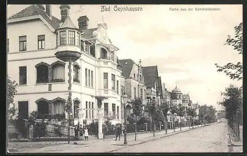 AK Bad Oeynhausen, Partie aus der Bahnhofstrasse