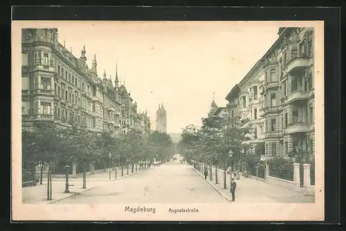 AK Magdeburg, Blick in die Augustastrasse