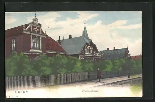 AK Husum, Villen an der Woldsenstrasse