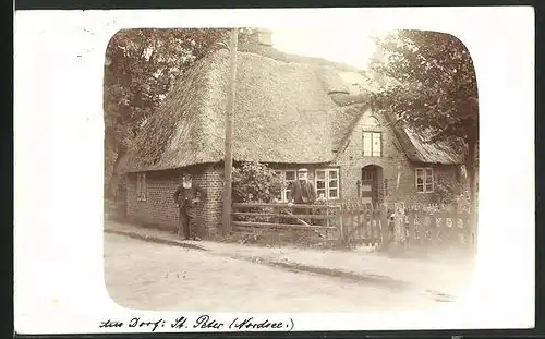 Foto-AK St. Peter, Fischerhaus 1913