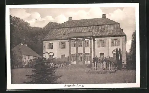 AK Augustenborg, Schloss mit Garten