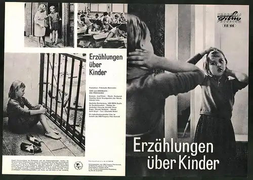 Filmprogramm PFP Nr. 48 /66, Erzählungen über Kinder, Reportage, Regie: Jiri Hanibal, Idee: Jan Prochazka
