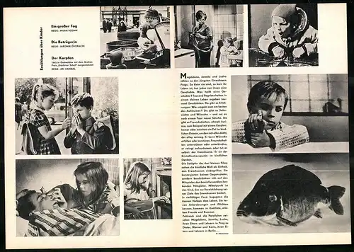 Filmprogramm PFP Nr. 48 /66, Erzählungen über Kinder, Reportage, Regie: Jiri Hanibal, Idee: Jan Prochazka