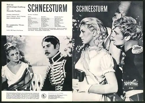 Filmprogramm PFP Nr. 2 /66, Schneesturm, Walentina Titowa, Georgi Martynjuk, Regie: Wladimir Bassow