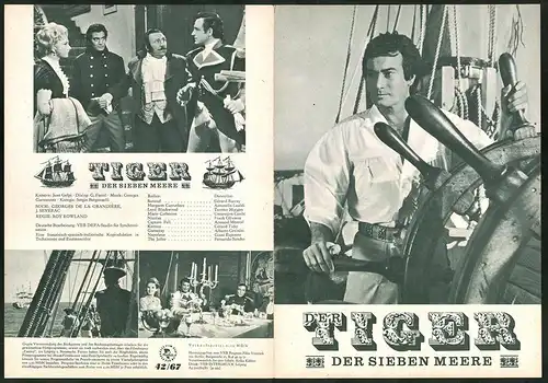Filmprogramm PFP Nr. 42 /67, Tiger der Sieben Meere, Gérard Barray, Antonella Lualdi, Regie: Roy Rowland