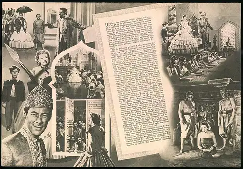 Filmprogramm Filmpost Nr. 125, Anna und der König von Siam, Irene Dunne, Rex Harrison, Regie: John Cromwell