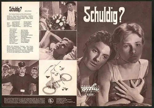 Filmprogramm PFP Nr. 63 /59, Schuldig?, Mari Töröcsik, Karoly Kovacs, Regie: Irene Jeney