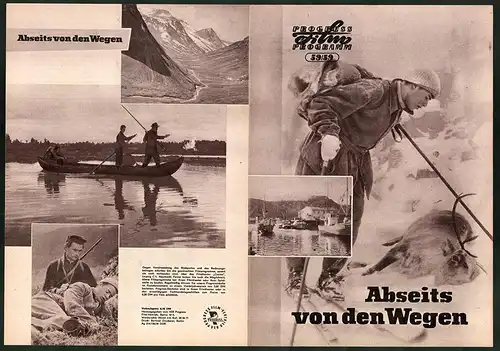 Filmprogramm PFP Nr. 59 /59, Abseits von den Wegen, Ulf Strömberg, Regie: Lasse Werner