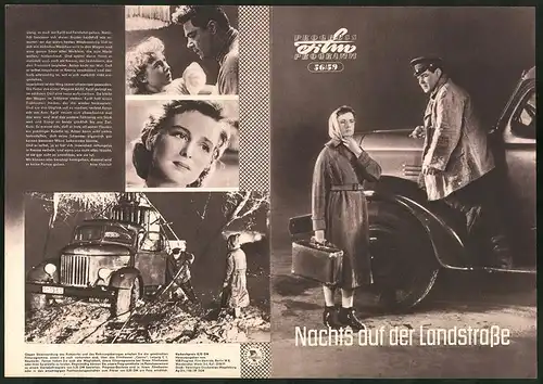 Filmprogramm PFP Nr. 56 /59, Nachts auf der Landstrasse, Stanislaw Tschekan, Isolda Iswizkaja, Regie: R. Goldin