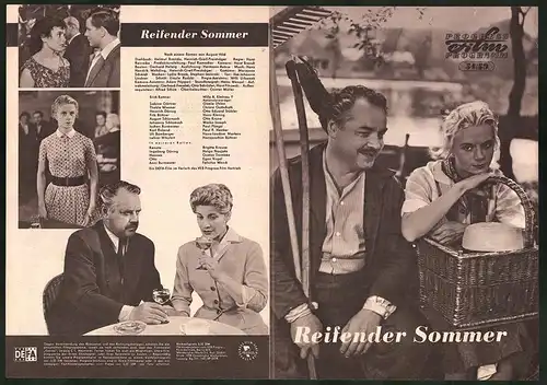 Filmprogramm PFP Nr. 54 /59, Reifender Sommer, Willy A. Kleinau, Gisela Uhlen, Regie: Horst Reinecke