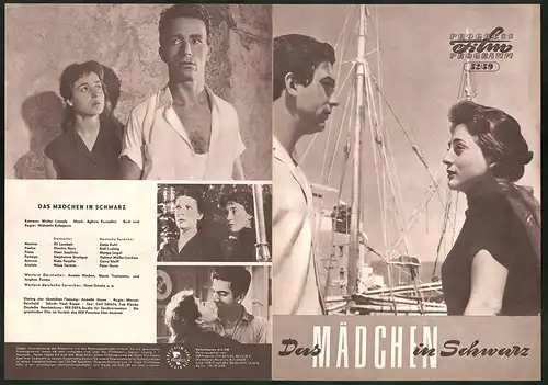 Filmprogramm PFP Nr. 52 /59, Das Mädchen in Schwarz, Eli Lambeti, Dimitris Horn, Regie: Michaelis Kakojanis