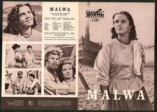 Filmprogramm PFP Nr. 41 /58, Malwa, D. Ritenbergs, G. Juchtin, Regie: Wladimir Braun