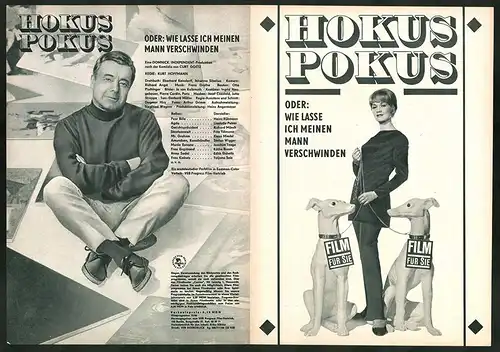 Filmprogramm Film für Sie Nr. 72 /66, Hokus Pokus, Heinz Rühmann, Liselotte Pulver, Regie: Kurt Hoffmann