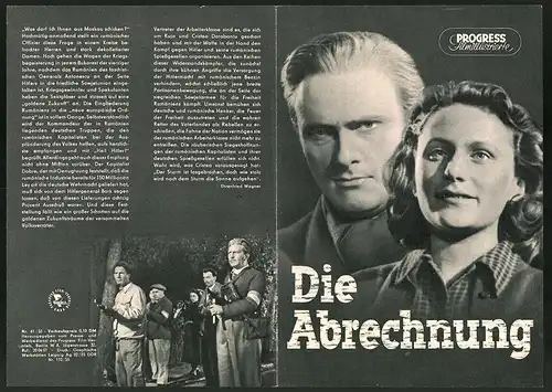 Filmprogramm PFI Nr. 61 /55, Die Abrechnung, Andrei Codarcea, Corina Constantinescu, Regie: Dinu Negreanu