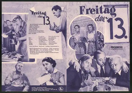 Filmprogramm PFI Nr. 67 /55, Freitag der 13., O. Jariabek, O. Adamcikova, Regie: Palo Bielik