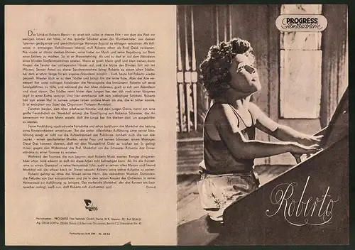 Filmprogramm PFI Nr. 48 /54, Roberto, Roberto Benzi, Debucourt, Regie: Georges Lacombe