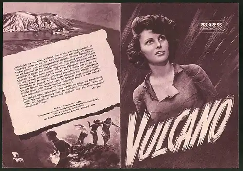 Filmprogramm PFI Nr. 7 /54, Vulcano, Anna Magnani, Rossano Brazzi, Regie: William Dieterle