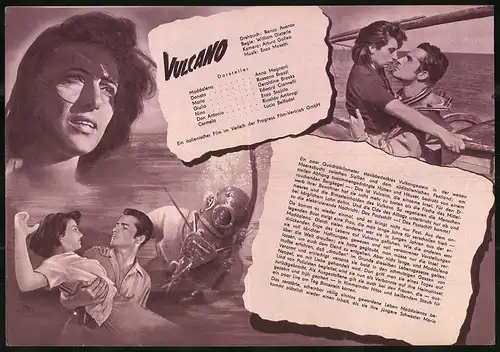 Filmprogramm PFI Nr. 7 /54, Vulcano, Anna Magnani, Rossano Brazzi, Regie: William Dieterle