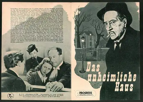 Filmprogramm PFI Nr. 8 /55, Das unheimliche Haus, Raimu, Juliette Faber, Regie: Henri Decoin