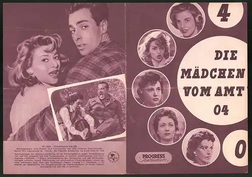 Filmprogramm PFI Nr. 20 /56, Die Mädchen von Amt 04, Antonella Lualdi, Franca Valert, Regie: Gianni Franciolini